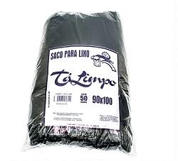 SACO PARA LIXCO TALIMPO COMERCIAL 5 MICRAS PRETO COM 50 SACOS - ACIGOL 81 32285865 - 250X250