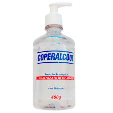 Alcool em gel higienizador de mãos COPERALCOOL c/dispensador de mesa 500ml