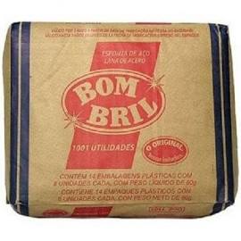 Lã de aço BOMBRIL fd c/14 pc 1,x 8 esponjas