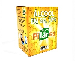 Refil de alcool gel Pilares UN c/800 ml 70º incm