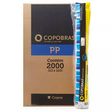 Copo descartável Copobras 300 ml PP transparente cx c/20x100un