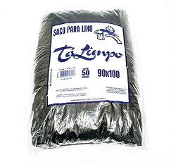 Saco preto para lixo TALIMPO reforçado capacidade 200 lt c/50 sacos