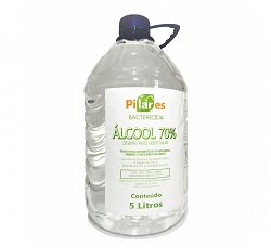 Alcool liquido 70% PILARES  bactericida c/5 litro