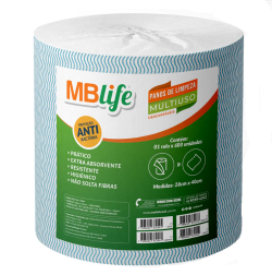 PANO LIMPEZA MULTIUSO MBLIFE AZUL COM 600 PANOS 250X250