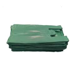 Sacolas de plastico reciclado VERDE tamanho 30cm x 40cm  c/5 kg