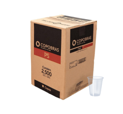 COPOBRAS 180ML PS CX COM 2500 COPOS TRANSPARENTES 250X250