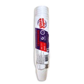 Copo descartável 80 ml Ultra Copos pcte com 100 copos ps branco